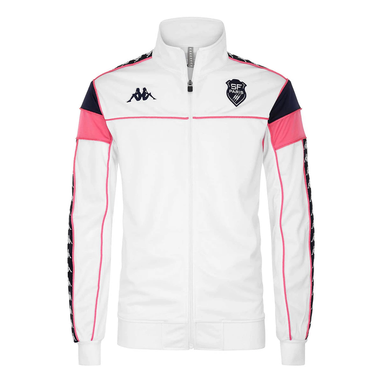 De gros 👏 Rugby Garçon Kappa Sweat Zippé Merez Stade Français Paris - Blanc - Pour Garçon BLANC 🔔 4 De gros 👏 Rugby Garçon Kappa Sweat Zippé Merez Stade Français Paris - Blanc - Pour Garçon BLANC 🔔 – Image 4