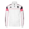 De gros 😍 Rugby Homme Kappa Sweat Zippé Merez Stade Français Paris - Blanc - Pour Homme BLANC ❤️