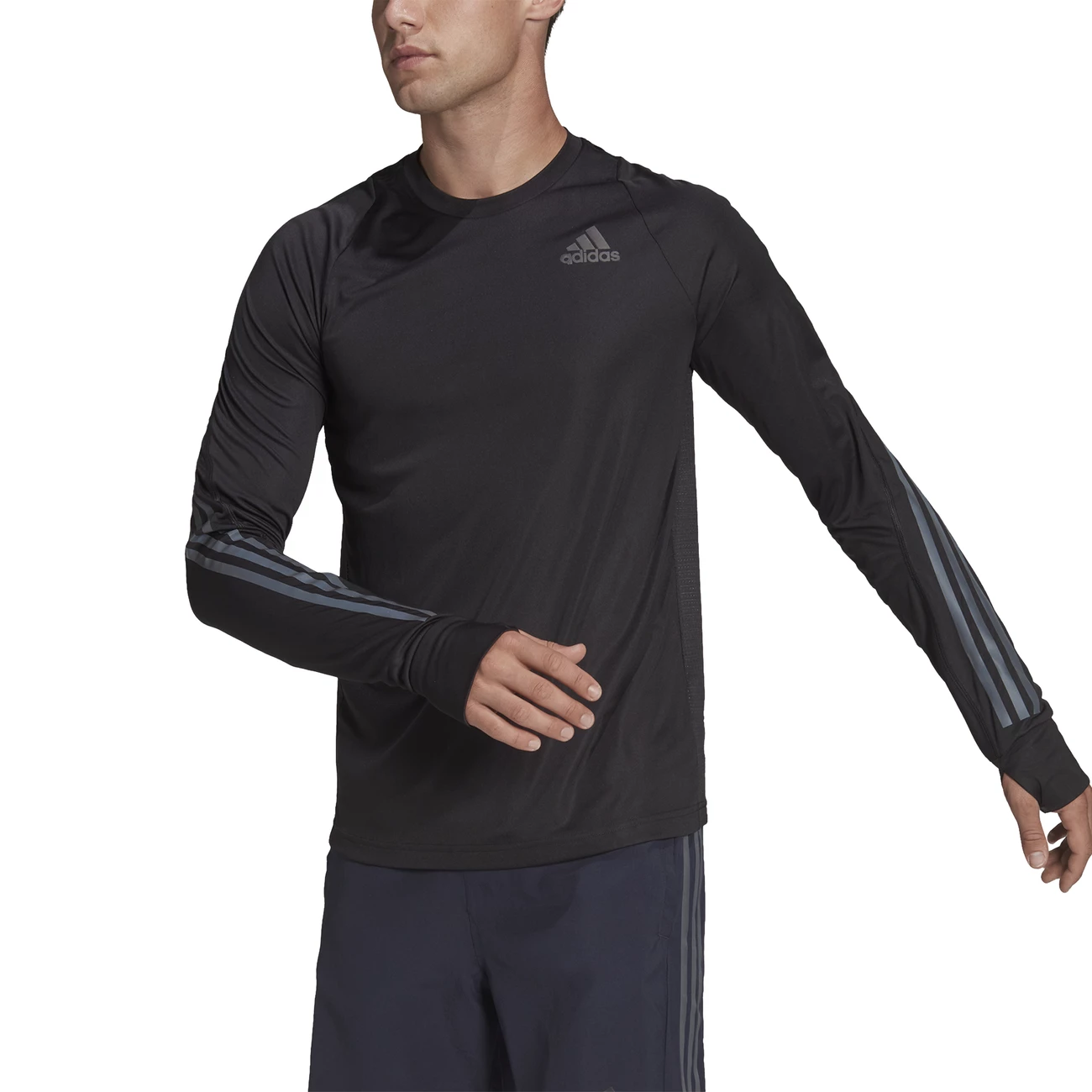 Budget ❤️ Course A Pied Homme Adidas T-shirt Adidas Run Icon Full Reflective 3-stripes NOIR 🌟 6 Budget ❤️ Course A Pied Homme Adidas T-shirt Adidas Run Icon Full Reflective 3-stripes NOIR 🌟 – Image 6
