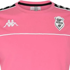 Remise ⌛ Rugby Homme Kappa T-shirt Arari Stade Français Paris - Rose - Pour Homme ROSE 🌟