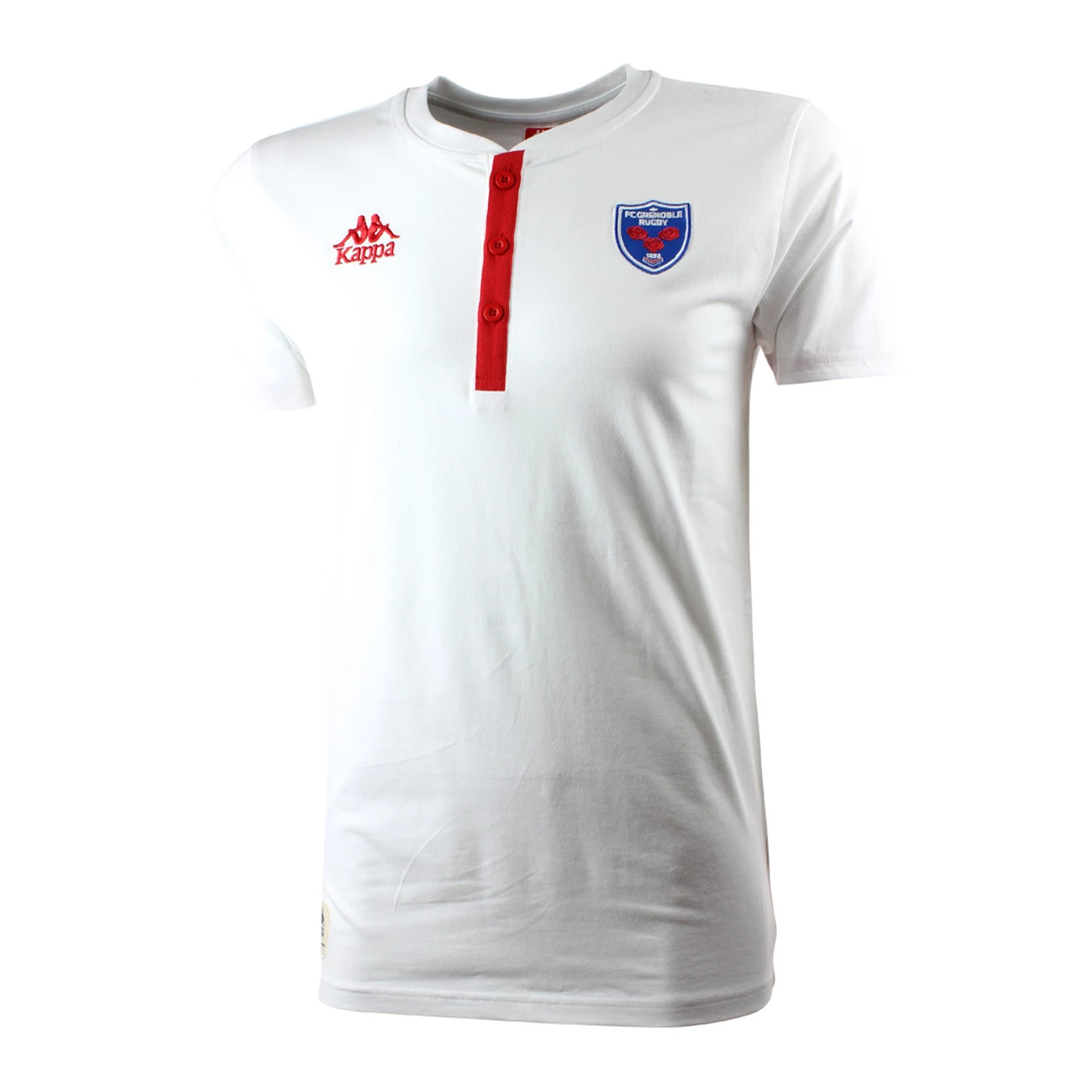 Promo ⭐ Rugby A Xv Homme Kappa T-shirt Sybila Fc Grenoble 2016/2017 BLANC ❤️ 2 Promo ⭐ Rugby A Xv Homme Kappa T-shirt Sybila Fc Grenoble 2016/2017 BLANC ❤️ – Image 2