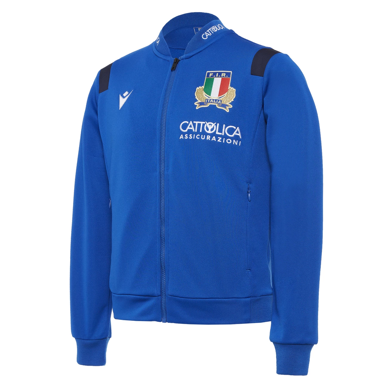 Acheter 🤩 Rugby A Xv Enfant Macron Sweatshirt Enfant De Voyage Italie Rugby 2020/21 BLEU 🔥 – Image 4