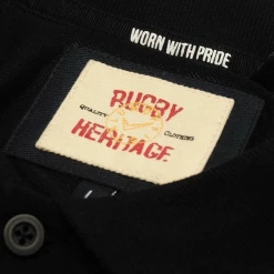 Promo ✔️ Rugby Homme Team Polo Noir Homme Rugby All Blacks Nouvelle-zélande NOIR 🔥